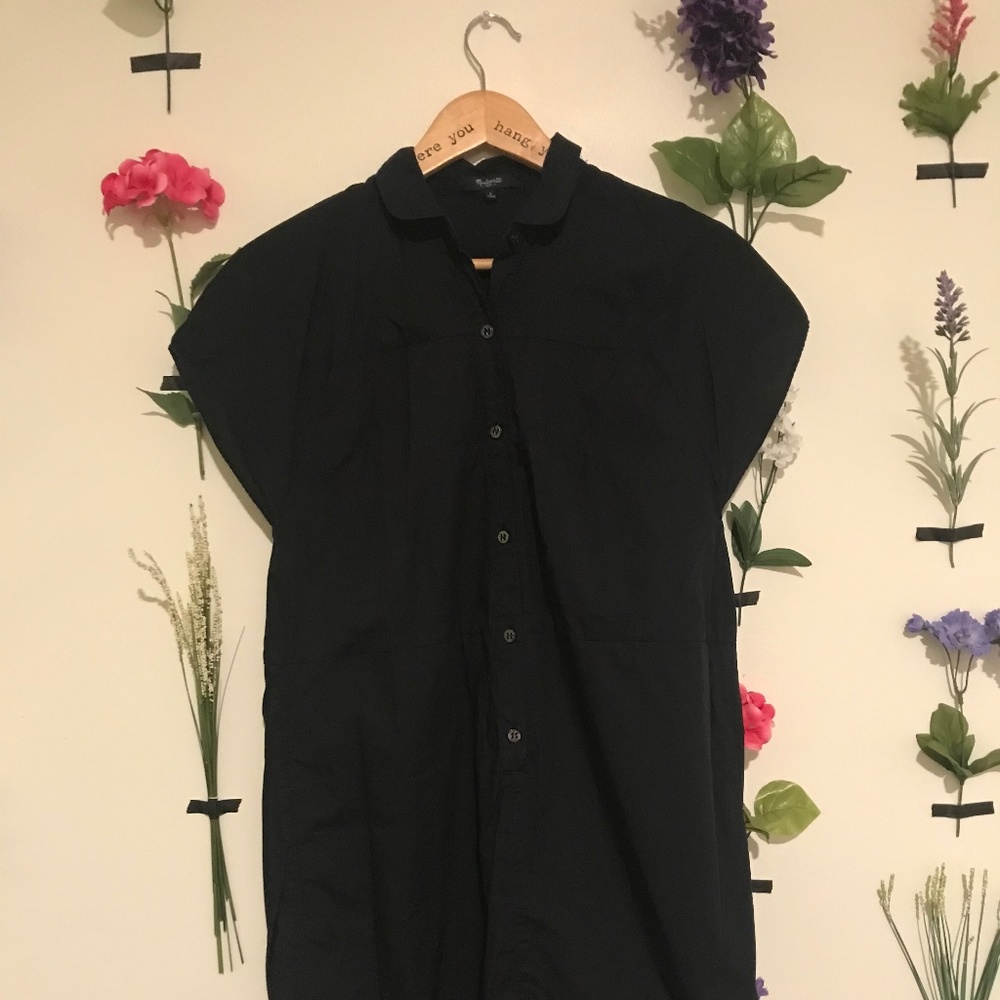 Madewell Peter Pan Collar Navy Blue Dress Small